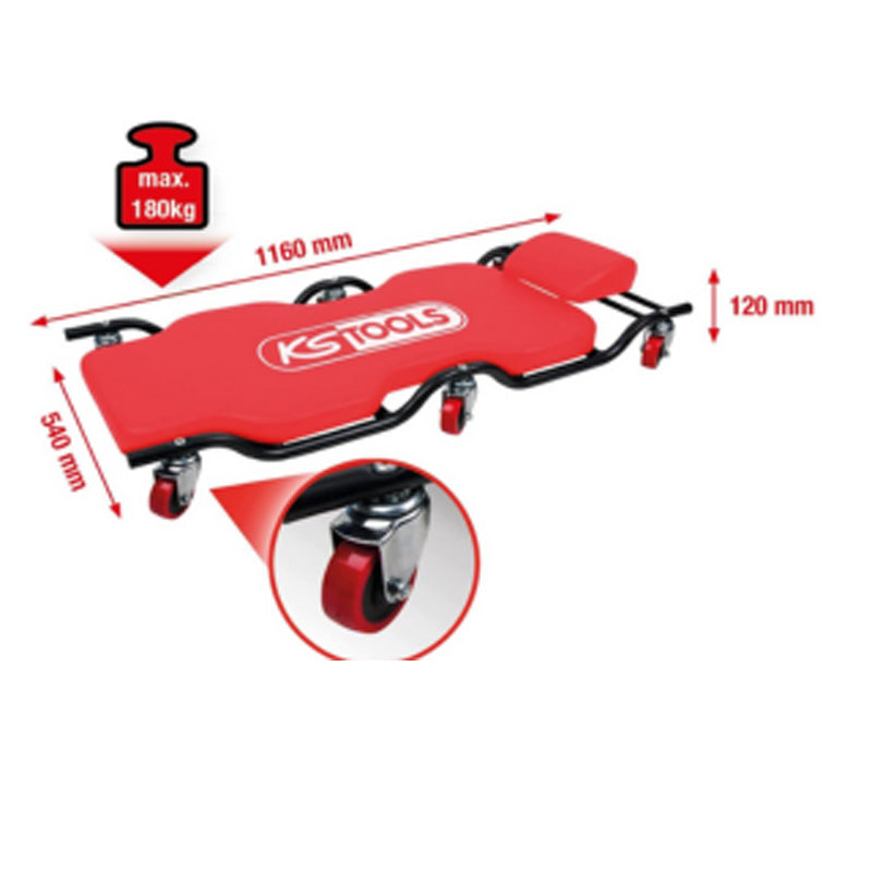 Chariot de visite, charge max 180Kg - KS TOOLS - 500.8003