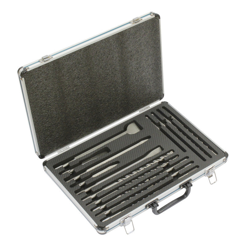 Coffret de 12 forets, 2 pointes, 3 burins MAKITA B-64680 à emmanchement SDS-PLUS