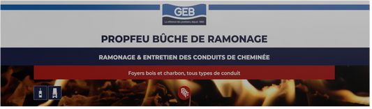 Bûche de ramonage des goudrons et suies GEB Propfeu pour conduits de cheminées et poêles Marron