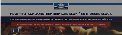 Bûche de ramonage des goudrons et suies GEB Propfeu pour conduits de cheminées et poêles Marron