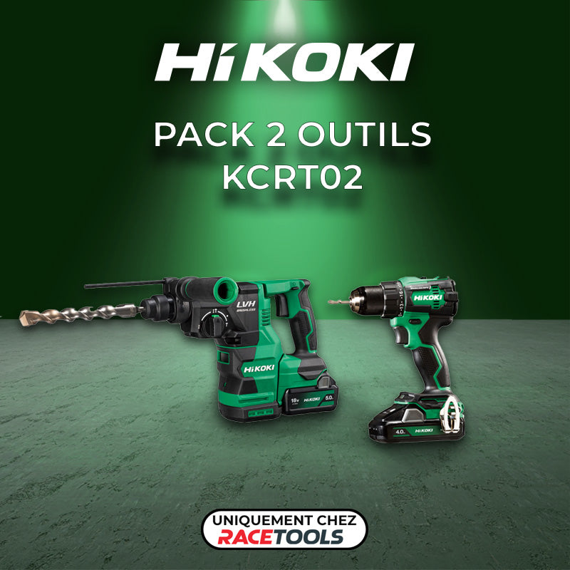 Pack 2 outils HKI Perceuse + perforateur 18V Brushless KCRT02 + 2 batteries + chargeur