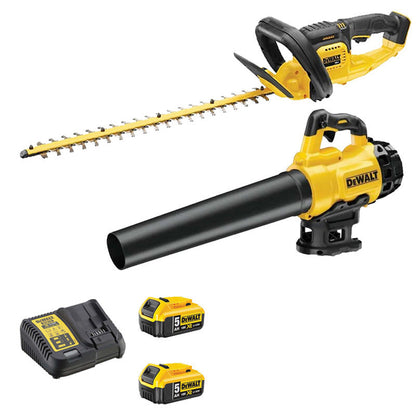 Pack 2 outils DWT DCKRT02GA Souffleur + Taille-haie 18V + 2 batteries + chargeur
