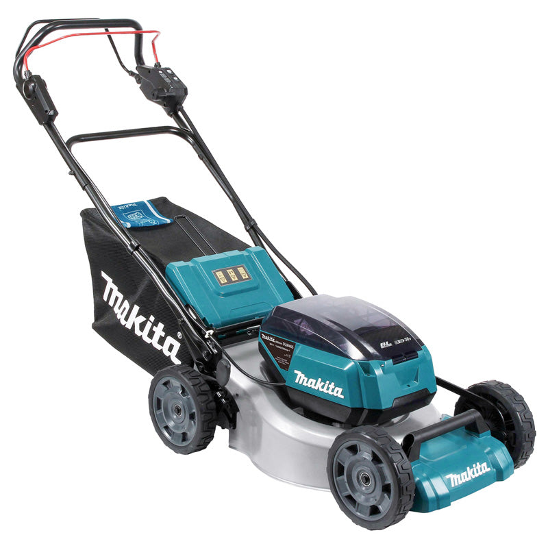 Tondeuse 46 cm LXT 36 V MAKITA DLM465PT4 avec 4 batteries 18 V 5,0 Ah et chargeur rapide
