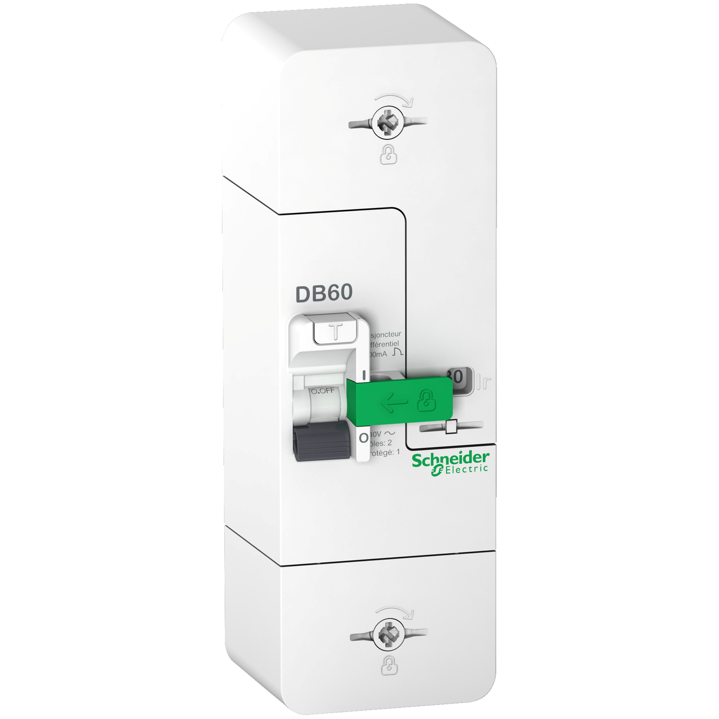 Disjoncteur de branchement SCHNEIDER R9FT645 1P+N 15/30/45A 500mA Instantané Resi9