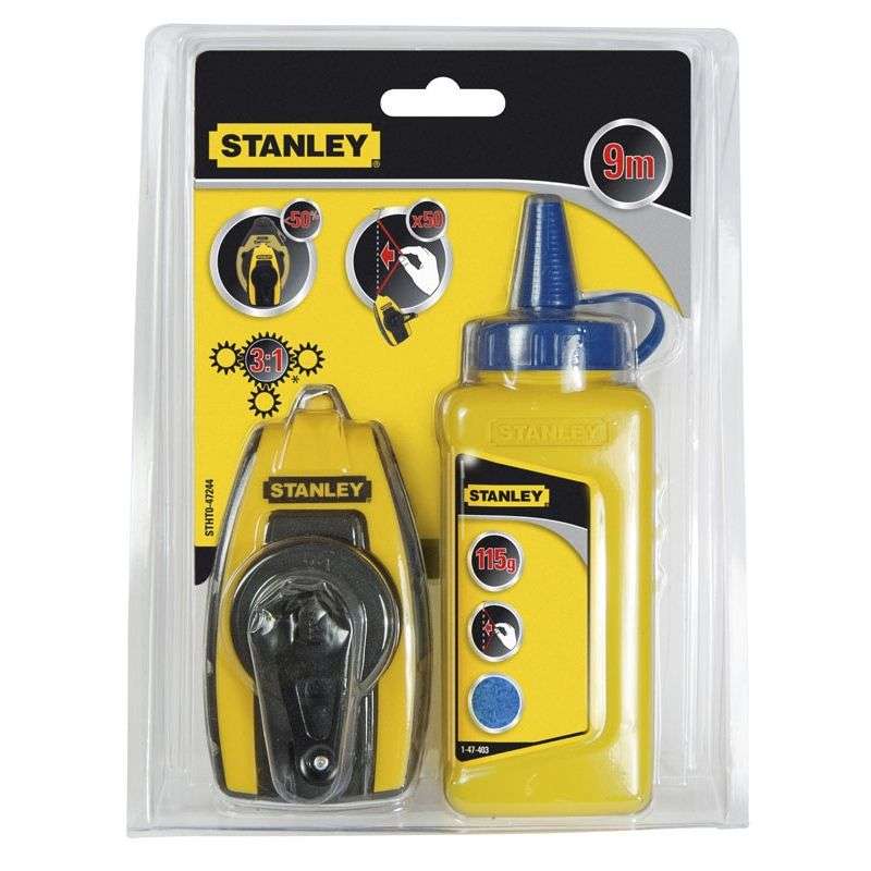 Kit cordeau traceur compact avec poudre STANLEY STHT0-47244 9 m