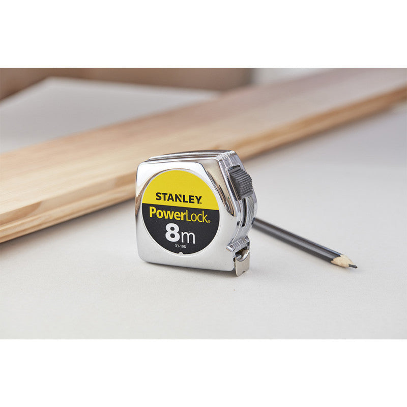 Mètre ruban powerlock classic abs STANLEY 1-33-198 8 m x 25 mm