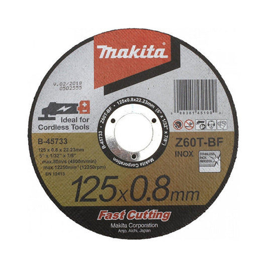 Disque à tronçonner métal et inox pour meuleuses à batterie MAKITA E-22953