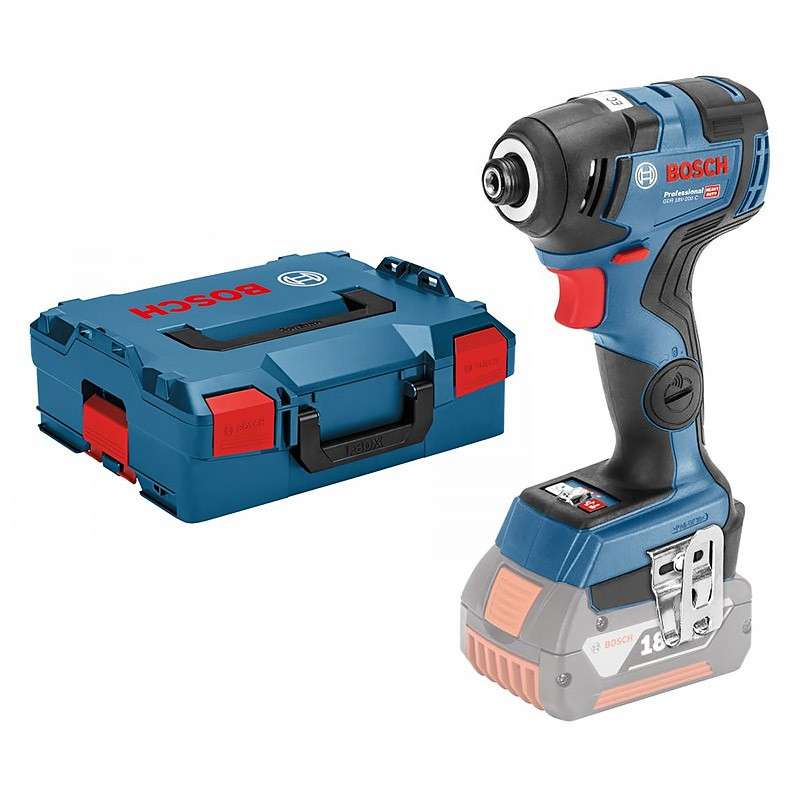 Visseuse à chocs BOSCH GDR 18V-200 C Professional (vendu sans batterie) + L-Boxx